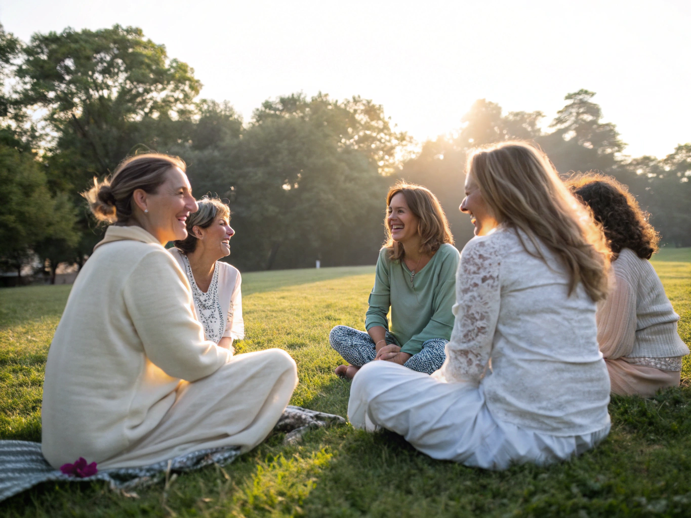 Círculo acolhedor de partilha e conversa comunitária
